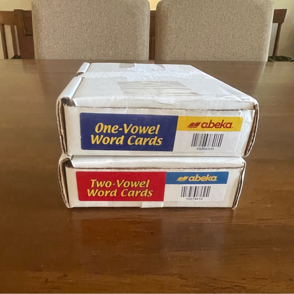 Abeka One and Two-Vowel Word Cards Set